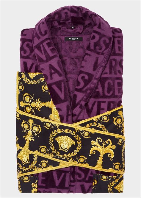 purple versace robe|versace housecoat.